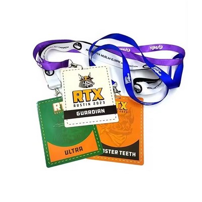 3" x 4" Premium Laminate Cardstock Lanyard Card - 30 mil