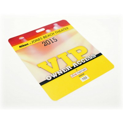 2.5" x 3.5" Economy Laminate Cardstock Lanyard Card - 10 mil